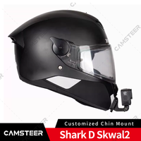 Shark D Skwal 2 Custom Aluminium Helmet Chin Mount for GoPro Hero 12 11 10 9 Insta360 X4 X3 Ace pro DJI Action 3 4 Camera