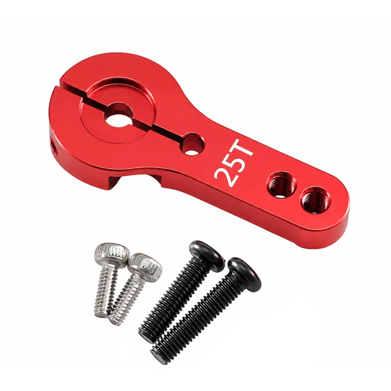 25T Metal Servo Arm Horn Dual Hole Locking Aluminum Alloy Upgrade for RC Steering Servo Control Parts Replacement