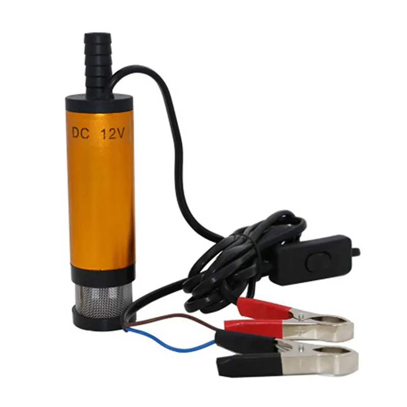 Portable Mini 12V 24V DC Electric Submersible Pump For Pumping Diesel Oil Water Aluminum Alloy Shell 12L/min Fuel Transfer Pump