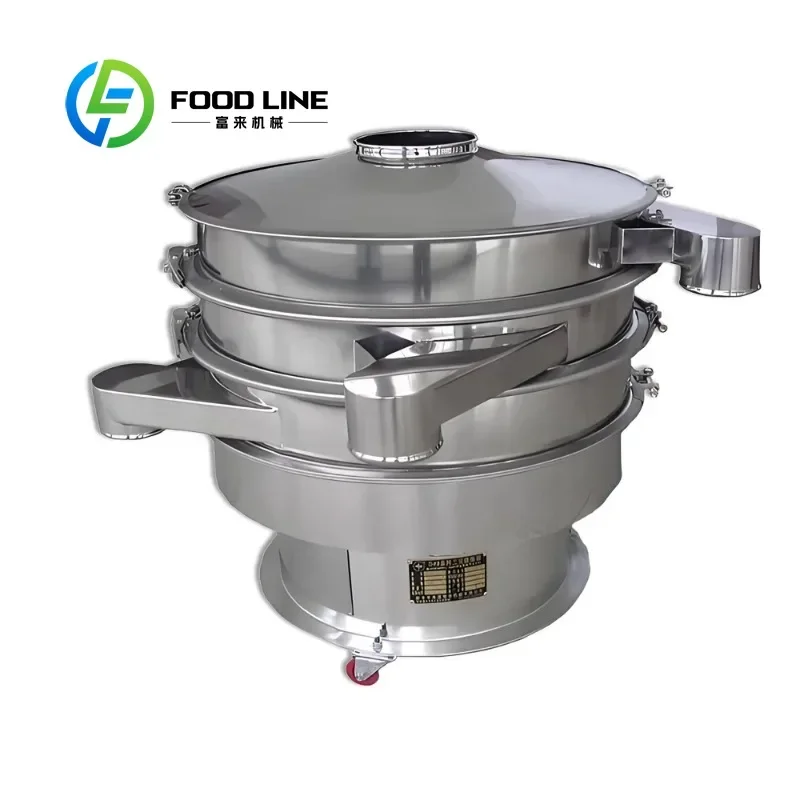 Customized Industrial Rotary Vibrating Sieve High Efficiency Flour Round Sieving Machine For Mining Ceramic Plastic Processing