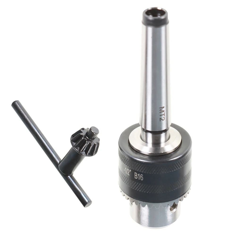 B16 Drill Chuck 5/64-1/2 Inch Drill Chuck for CNC Lathe Milling Machine with MT2 Taper Shank