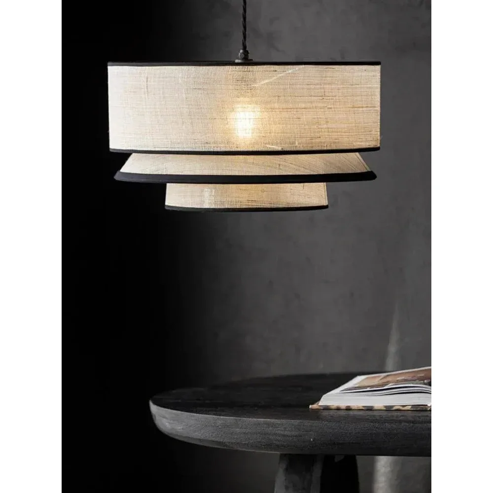 Nordyckie lampy wiszące z tkaniny do salonu, restauracji, sypialni, kuchni, żyrandol, dekoracja wnętrz, wiszące lampy. — Zdjęcie 2 z 2