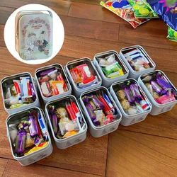 Rabbits Pattern Tin Candies Box Small Size Cartoon Rabbits Lovely  Handheld Sweets Biscuits Holder Present Wrapping Supplies