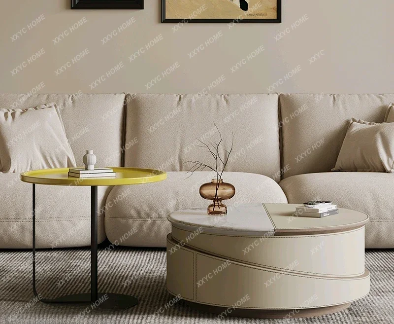 Table basse relevable, table d'appoint, combinaison légère, luxe, haut de gamme, design, taille dalle de roche