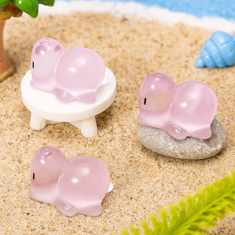 10-50 قطعة مضيئة صغيرة كابيبارا الراتنج الجنية حديقة الديكور مصغرة التماثيل Kawaii الحيوان الطحلب Microlandscape اكسسوارات #4