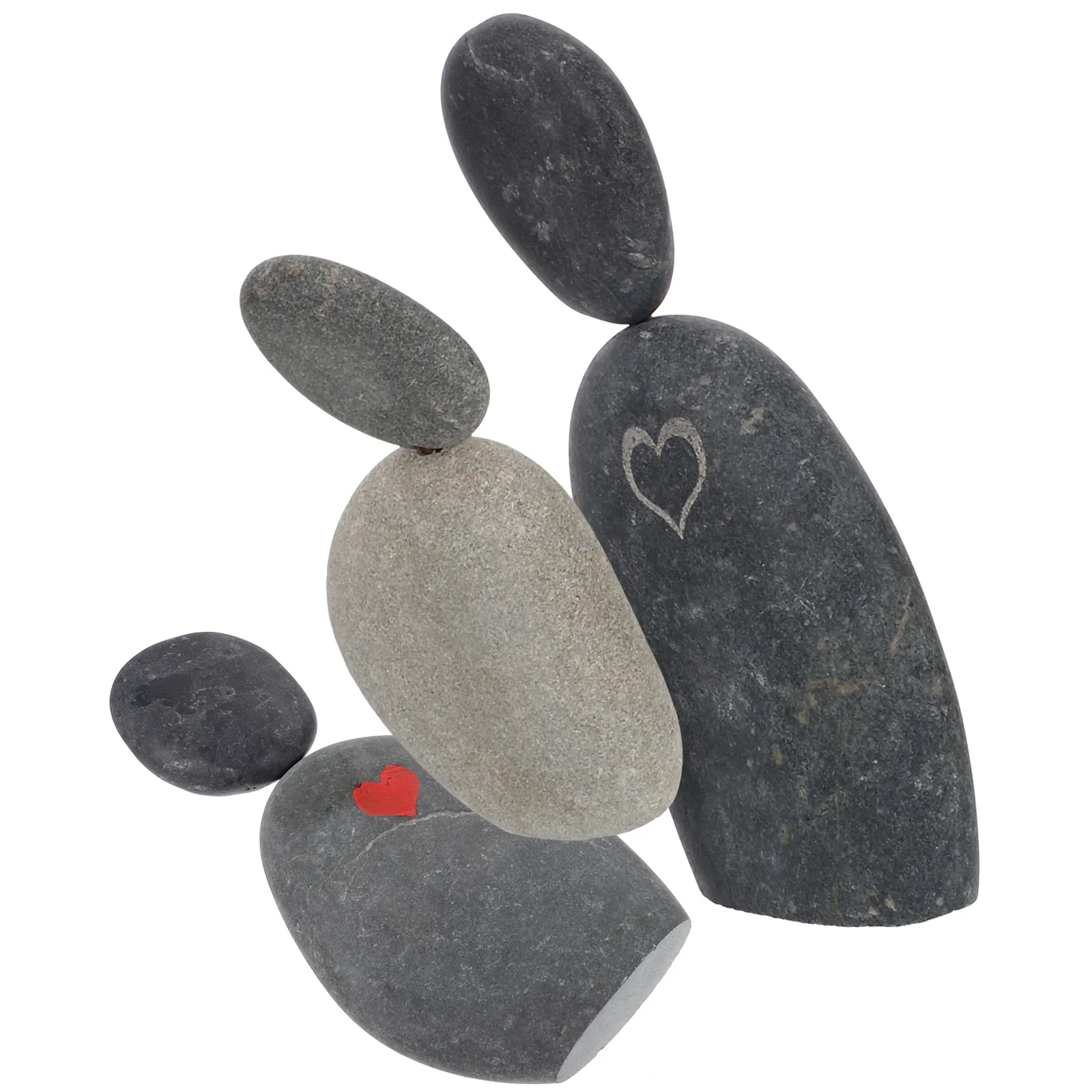 

Abstract Decor Family of Three Natural Stone Statue H crafted Home Decor Art Piece Living Room nament