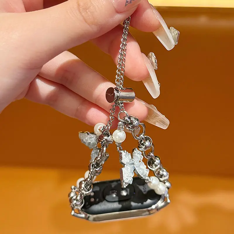 سوار الفراشة الجديد سوار الصيف العصري مناسب لسوار Xiaomi الجديد 9pro حزام Redmi Watch 5 المصنوع يدويًا