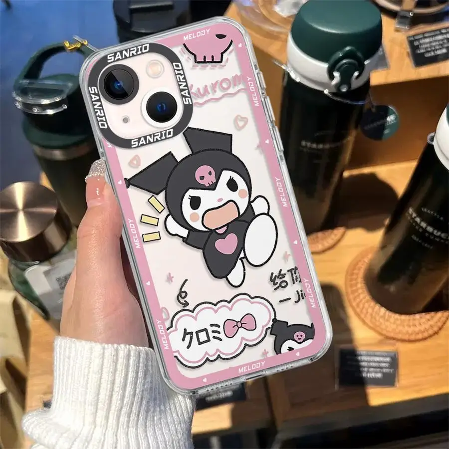 

Case for iPhone 13 12 11 Pro MAX 12 Mini 16e 16 15 14 Plus 7 8 XR Soft Phone Cover Sanrio Hello K-Kitty Melody