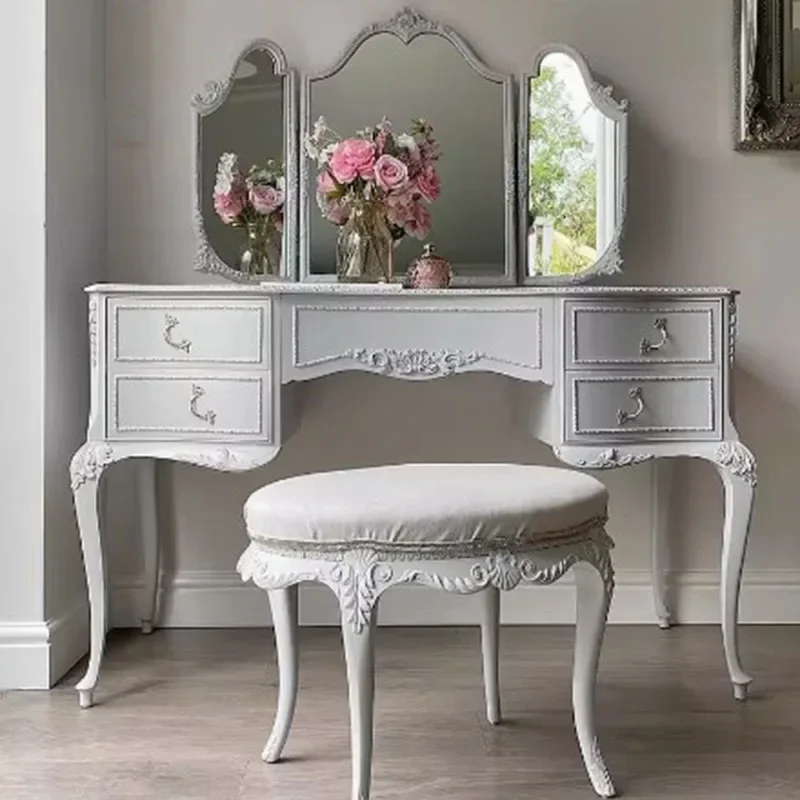 

Nordic Storage Dresser Drawers White Aesthetic Luxury Wood Modern Makeup Table Kawaii Women Mesa De Maquillaje Dresser Furniture