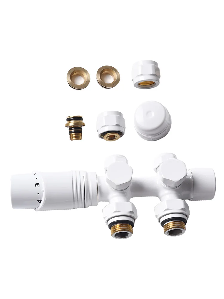 Black Thermostatic Radiator Valve with Enhanced Functionality Adjustable temperature for bathroom radiator or heated towel rail