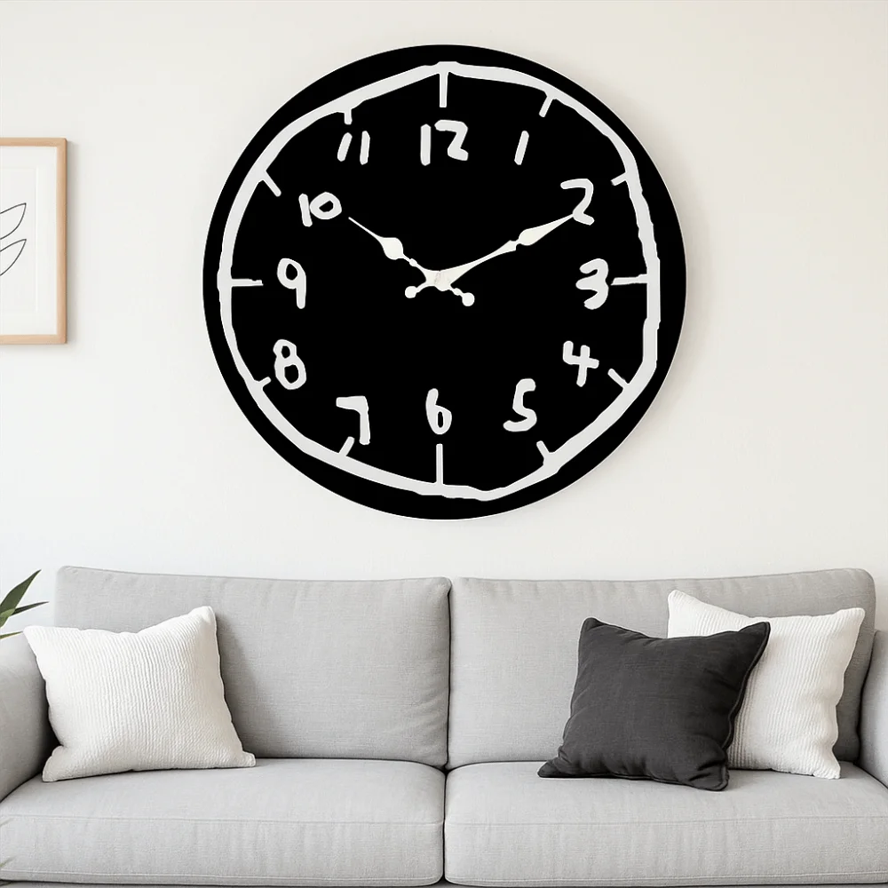 30cm Size Digital Wall Clock Special Design Cartoon Design Silent Wall Clock Minimalist Silent Mechanism Creative Clock