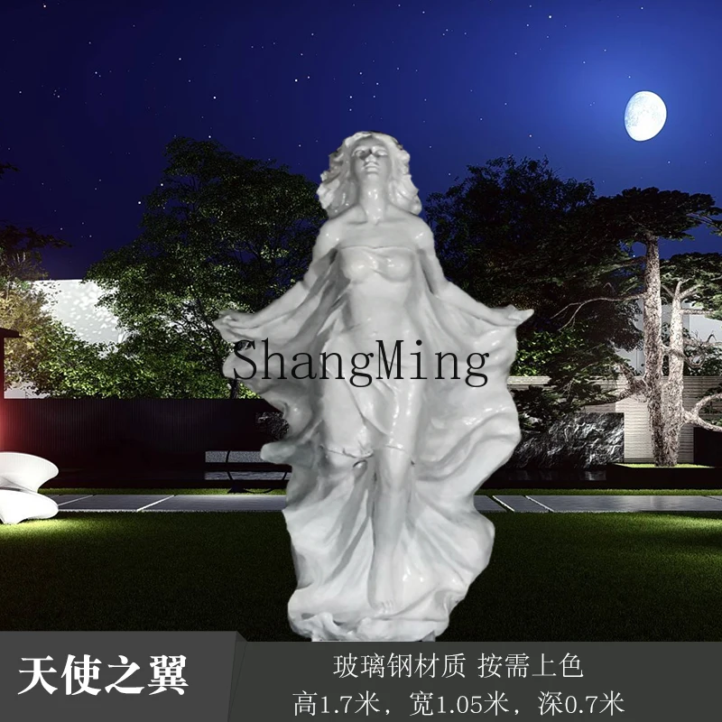 CLdepartment square landscape set ornament large fiberglass sculpture Internet celebrity wing hotel sales