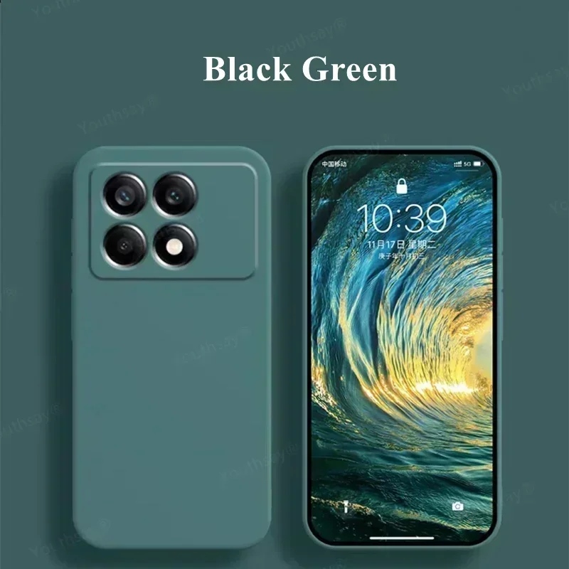 For Poco X6 Pro Case For Xiaomi Poco X6 Pro Cover Coque Original Liquid Silicone Soft TPU Phone Funda Poco X6 X5 M6 Pro M5 M4