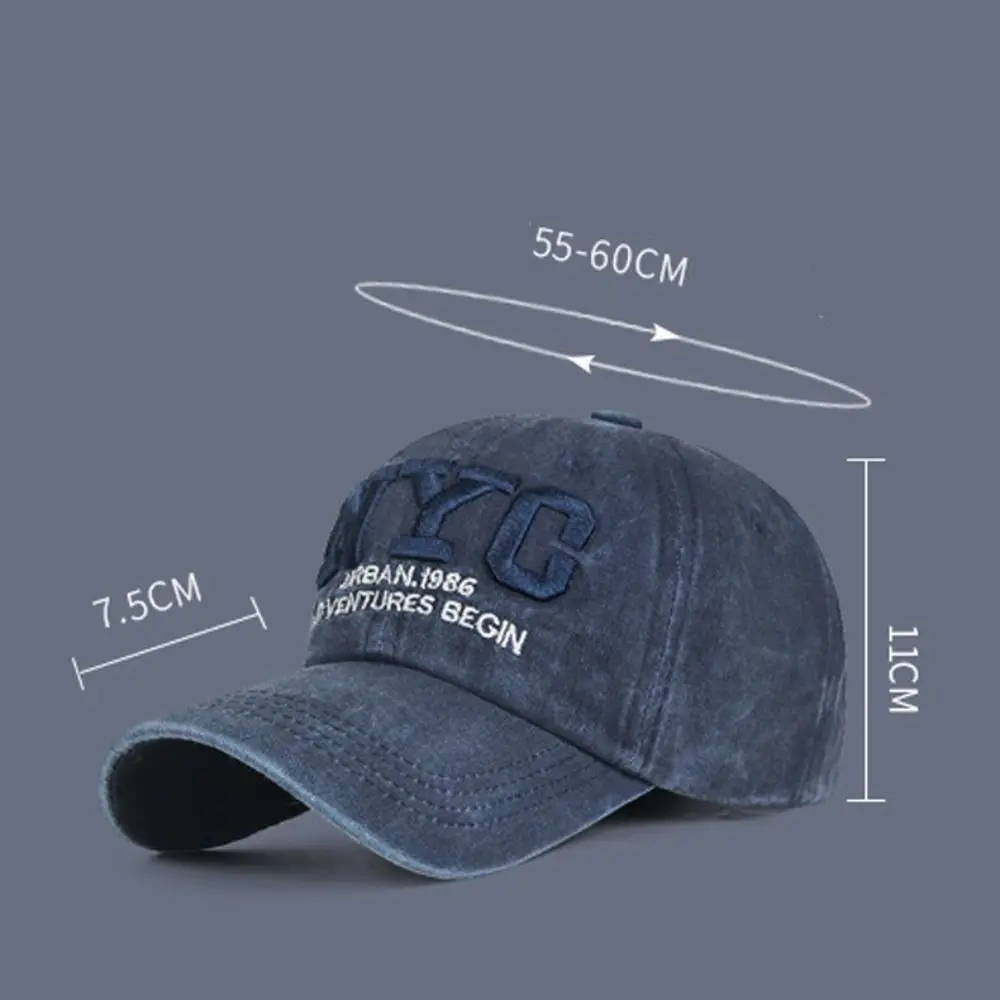 نيويورك مدينة نيويورك التطريز قبعة بيسبول القطن قابل للتعديل المتعثرة تلاشى قبعة الهيب هوب غسلها Snapback قبعة بيسبول