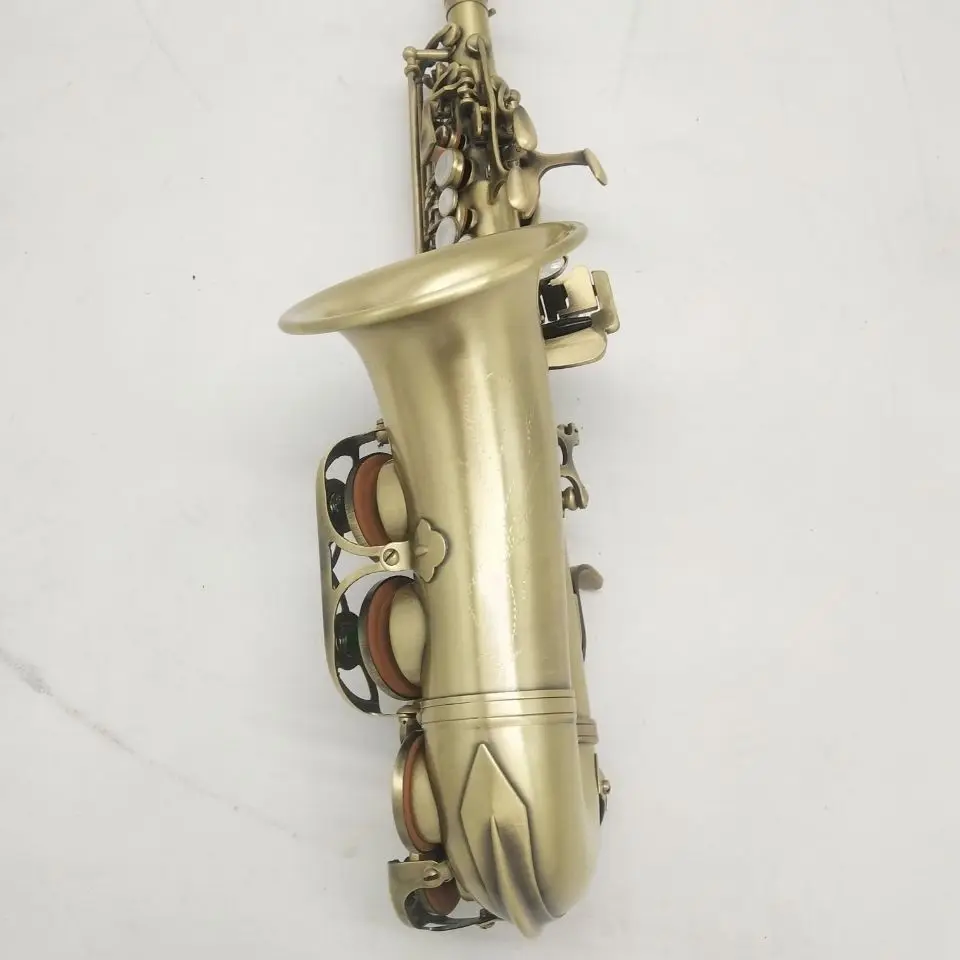Western musical instrument B-tone small curved pipe antique brushed manufacturer customized direct sales image 3