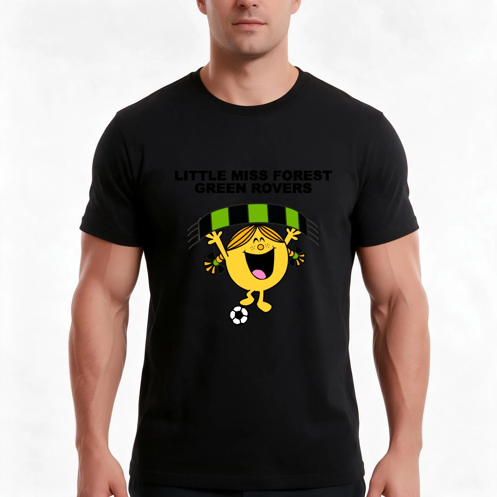 Little Miss Forest Green Rovers T-Shirt, Summer Casual Cotton Tee, Oversized Streetwear Tops, Vintage Graphic Print, 100% Cotton