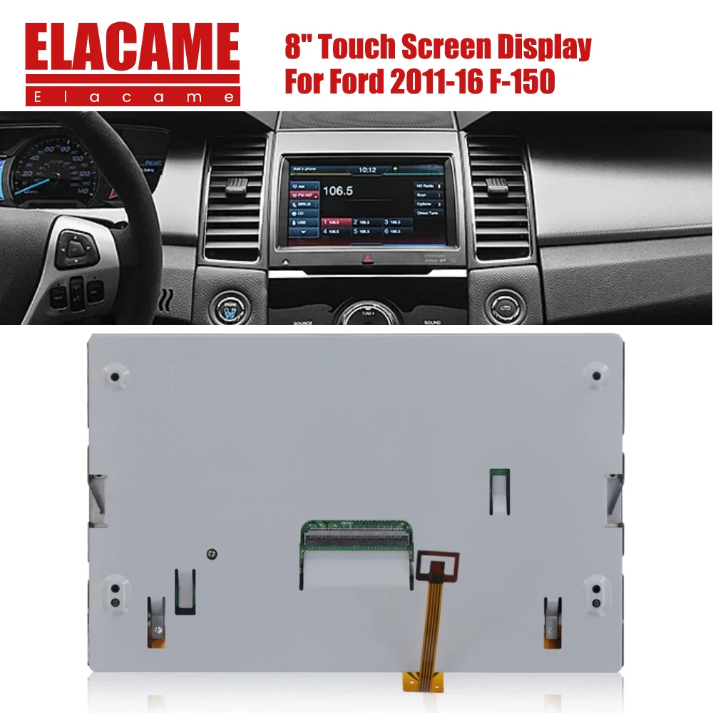 8inch Touch Screen Display Digitizer For Ford F-150 SYNC2 Car DVD Navigation 192*121mm LQ080Y5DZ03A LQ080Y5DZ30A LQ080Y5DZ30