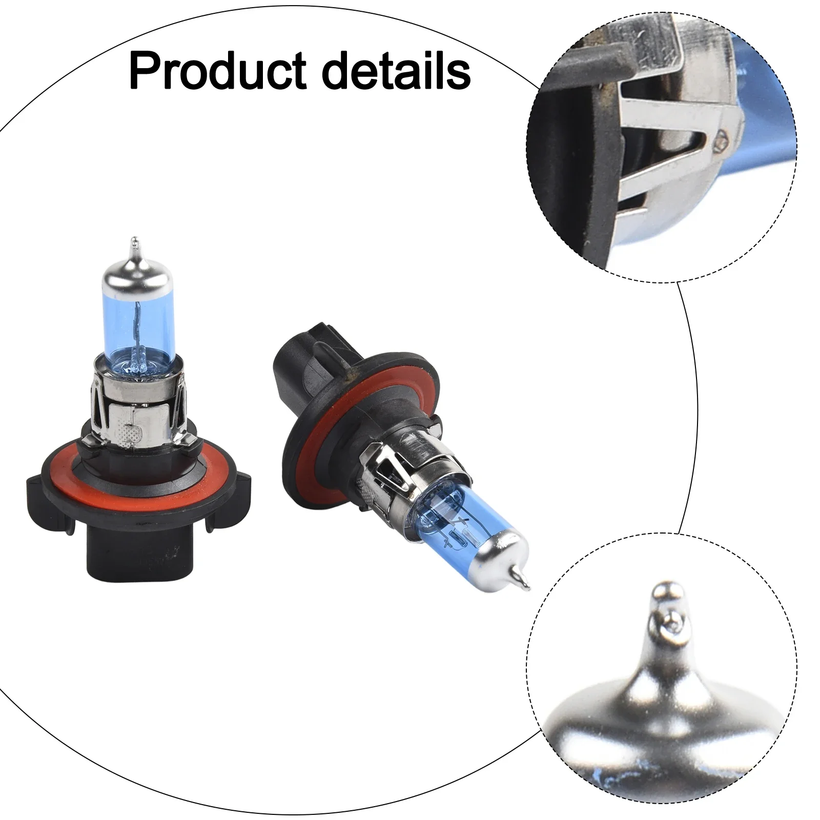

For Headlight For Fog Light H13 Halogen Bulbs Night Driving Halogen Headlight Bulbs For Car 50,000 Hours Lifespan