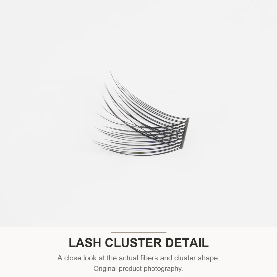 Schwarze IG01 DIY Cluster-Wimpern Selbstanbringung Wimpernverlängerungen Natürliche Zarte Falsche Wimpern OEM Private Label Maßgeschneiderte Wimpern – Detail 2