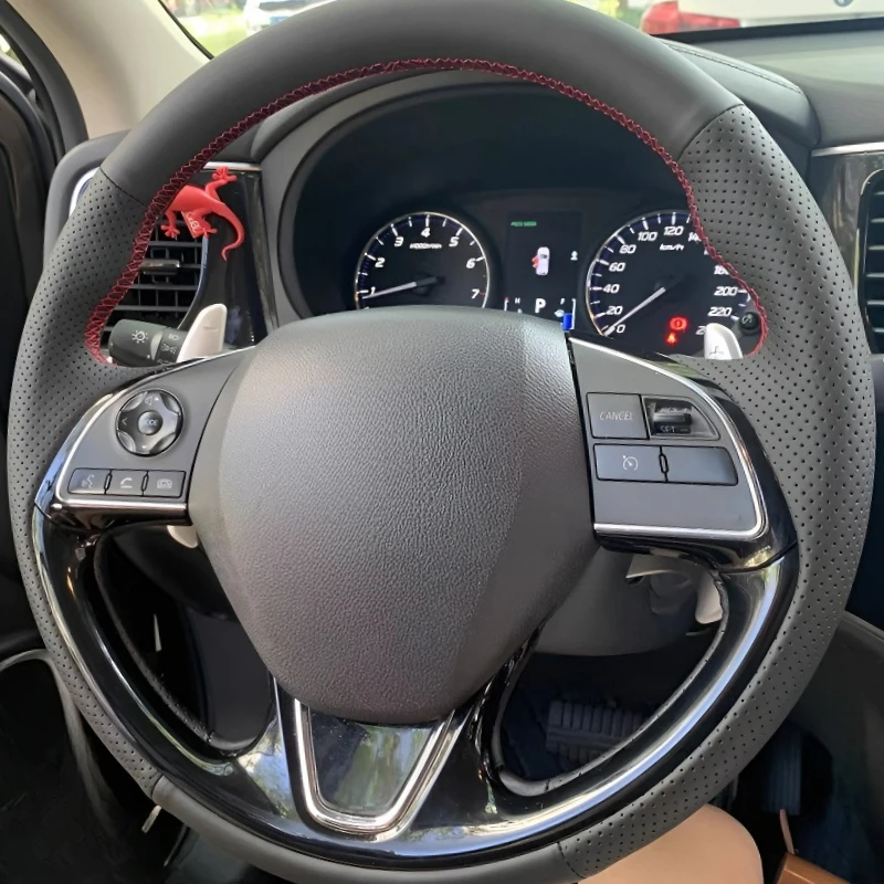 

Для Mitsubishi Outlander 16-19 сшитый вручную чехол на руль, легкий и дышащий дизайн с полным покрытием, модификация