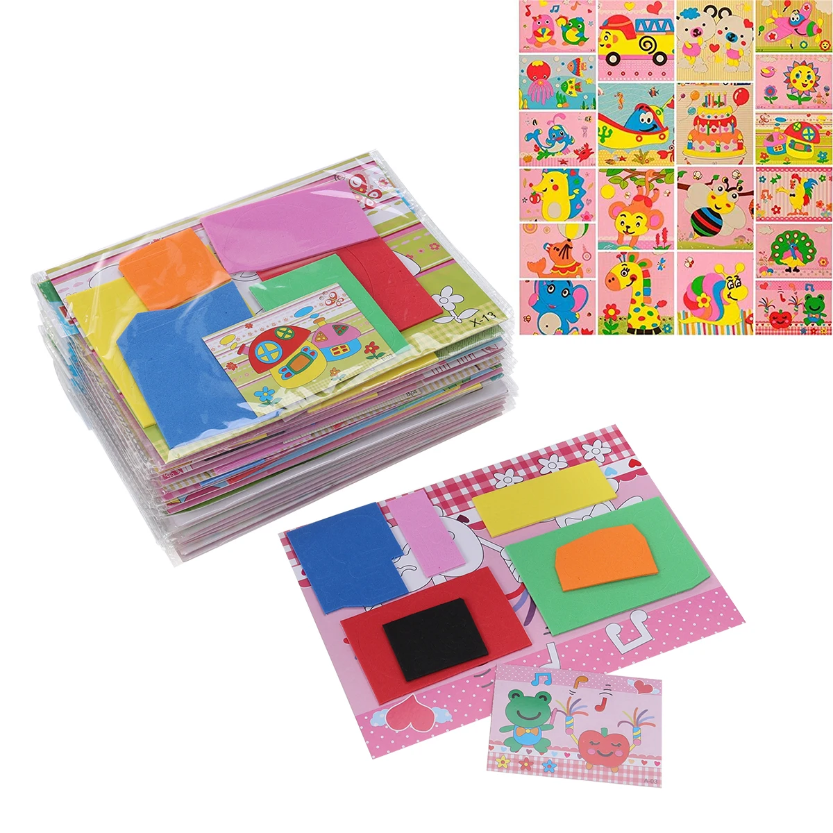 

Sticker Art DIY Kits 3D Stereoscopic Puzzles Educational Toys Crafting Supplies for Kids Safe Materials Develop