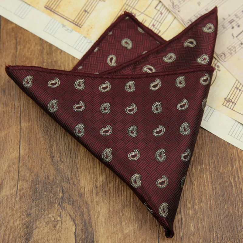 Classic Striped Pocket Square, Green Dots Design