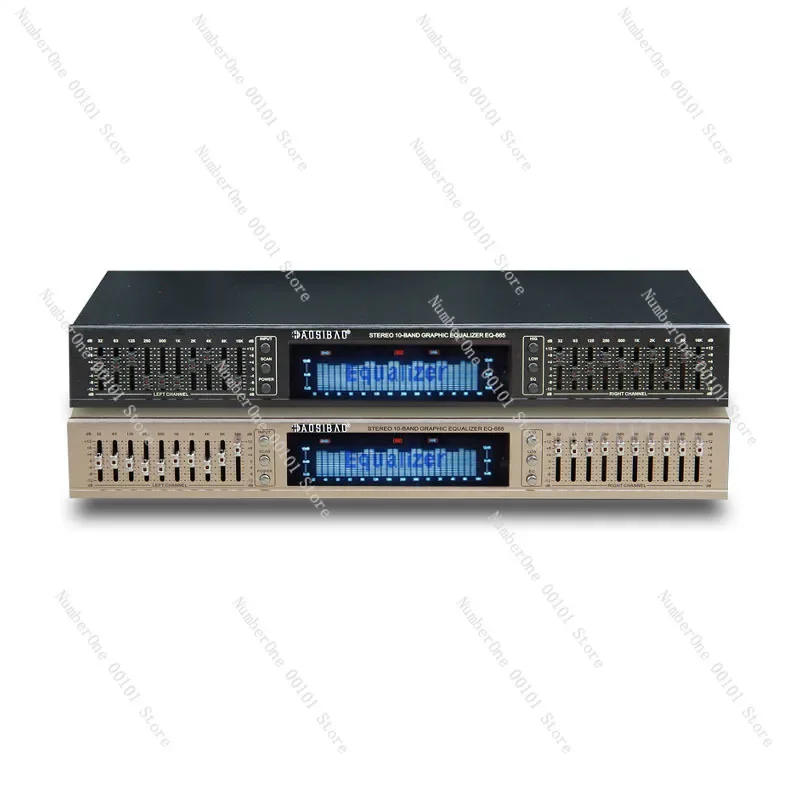 

220V EQ665 Equalizer Hifi Home EQ Equalizer Dual 10 BAND Stereo Treble Alto Bass Regulation With Built-in Bluetooth New