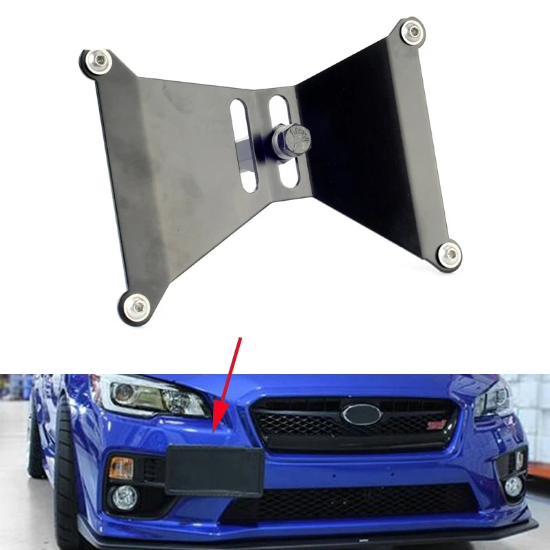 Car Racing Aluminum Front License Plate Holder Relocation Kit For Subaru WRX Sti Toyota Scion FRS BRZ