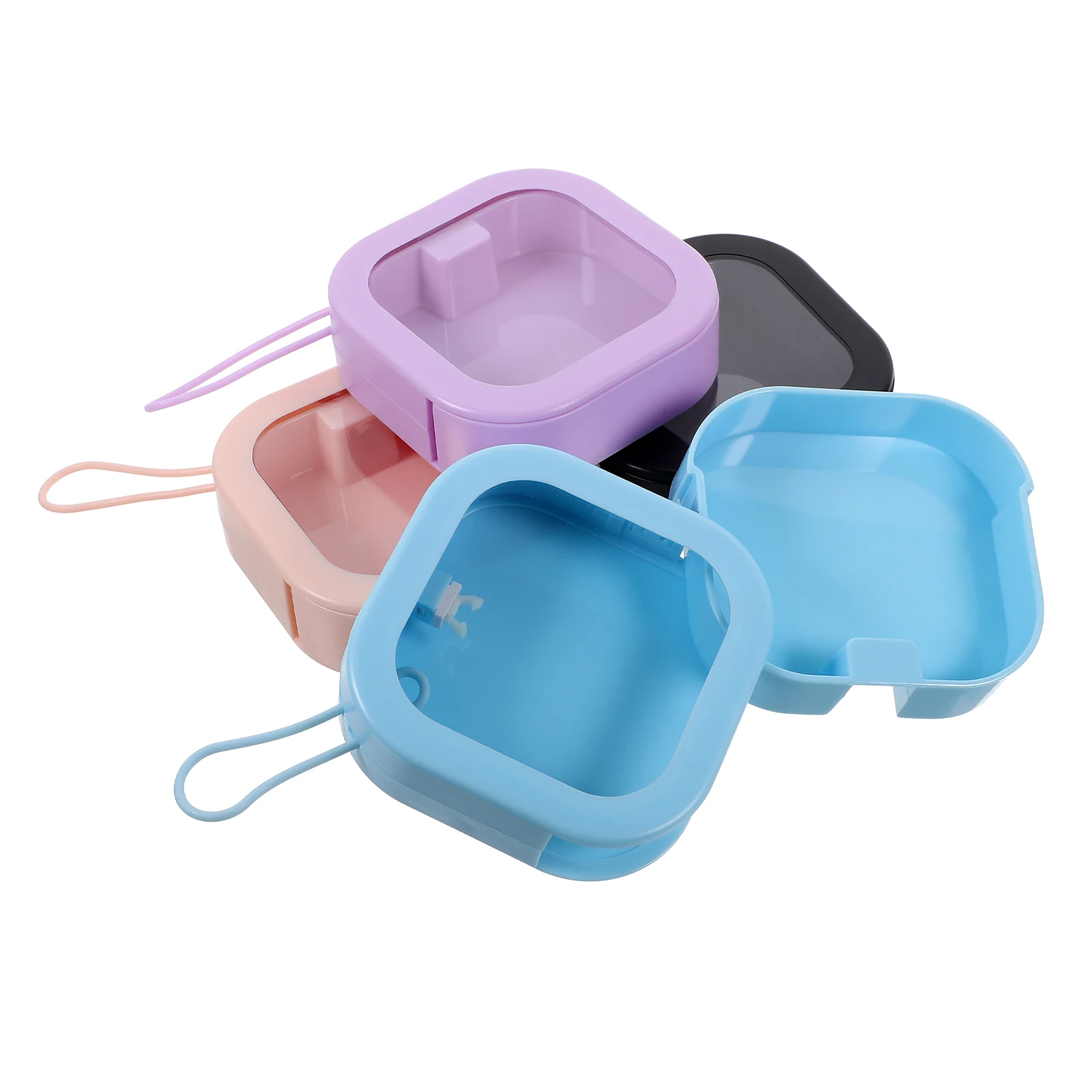 

4pcs Storage Boxes Jewelry Travel Case for Women Jewelry Case Pink Black Plastic Organizer