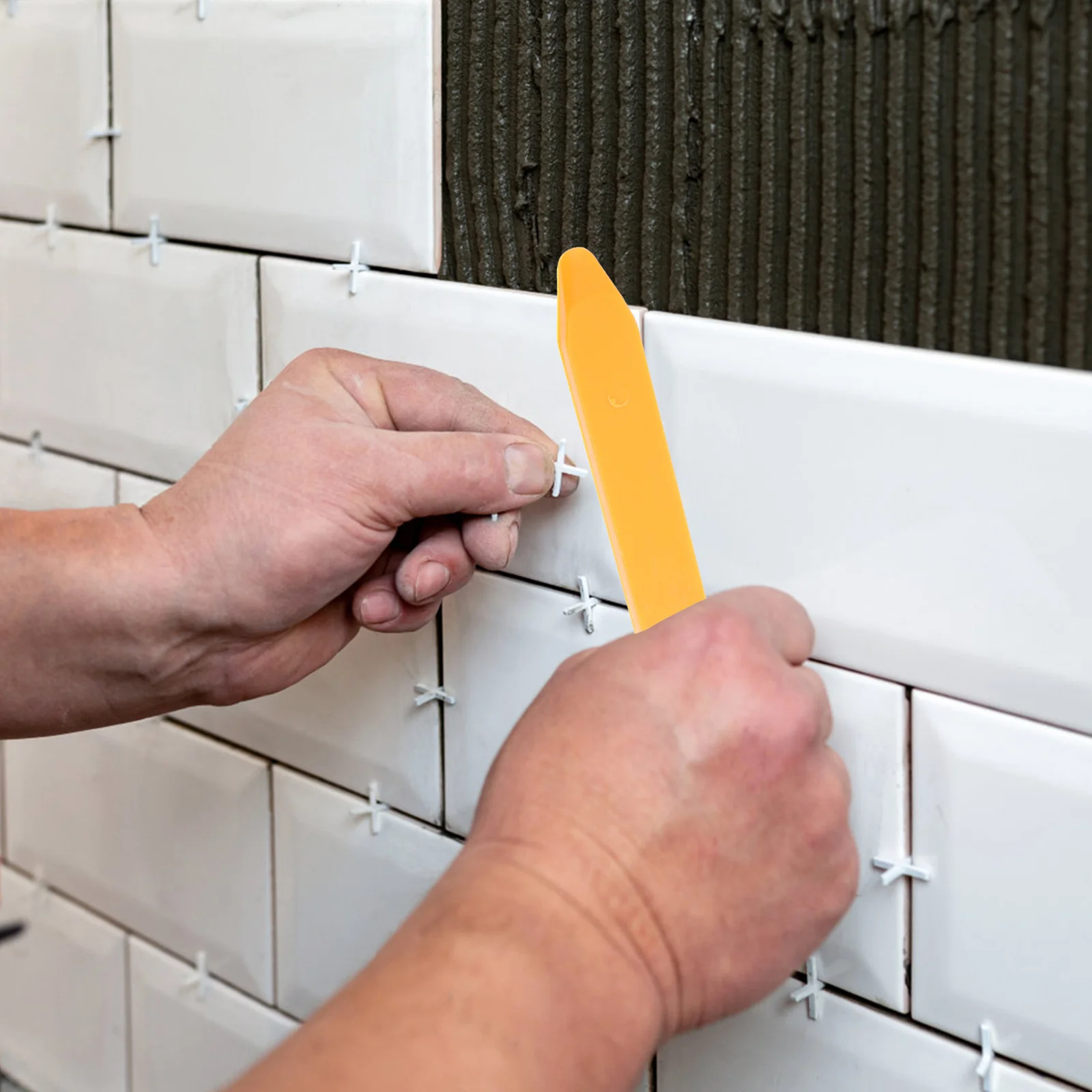 20Sets Professional Caulk Scraper Glass Glue Scraper Residual Glue Removal Negative Angle Shovel for Kitchen Bathroom Sealing