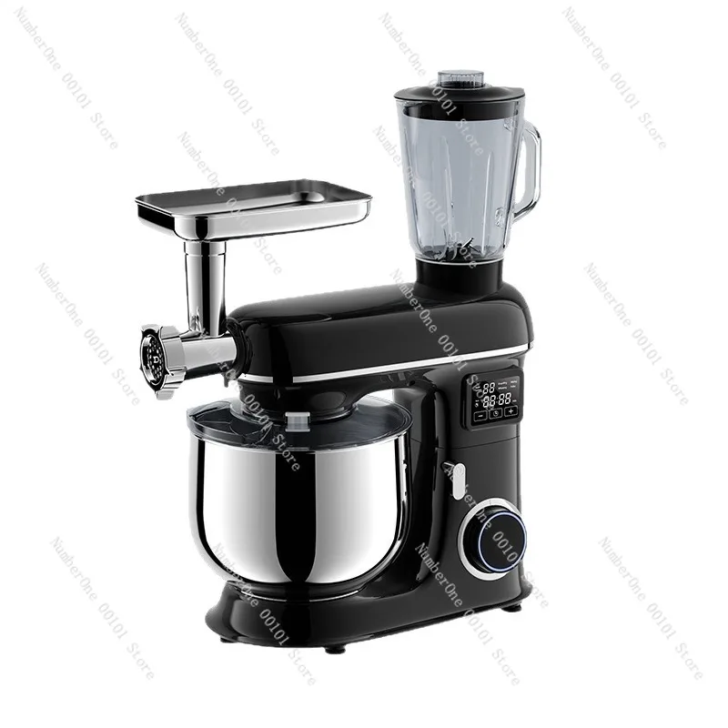 8L Large Capacity Home Dough Mixer, Electric Multi-function Stirrer with Juice and Meat Chopping Functions, EU and US Standard