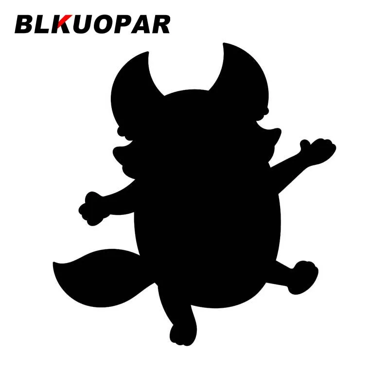 BLKUOPAR for Cute Fox Beast Creatures Dancing Happily Doodle Car Stickers Creative Occlusion Scratch Decals Die Cut Car Styling