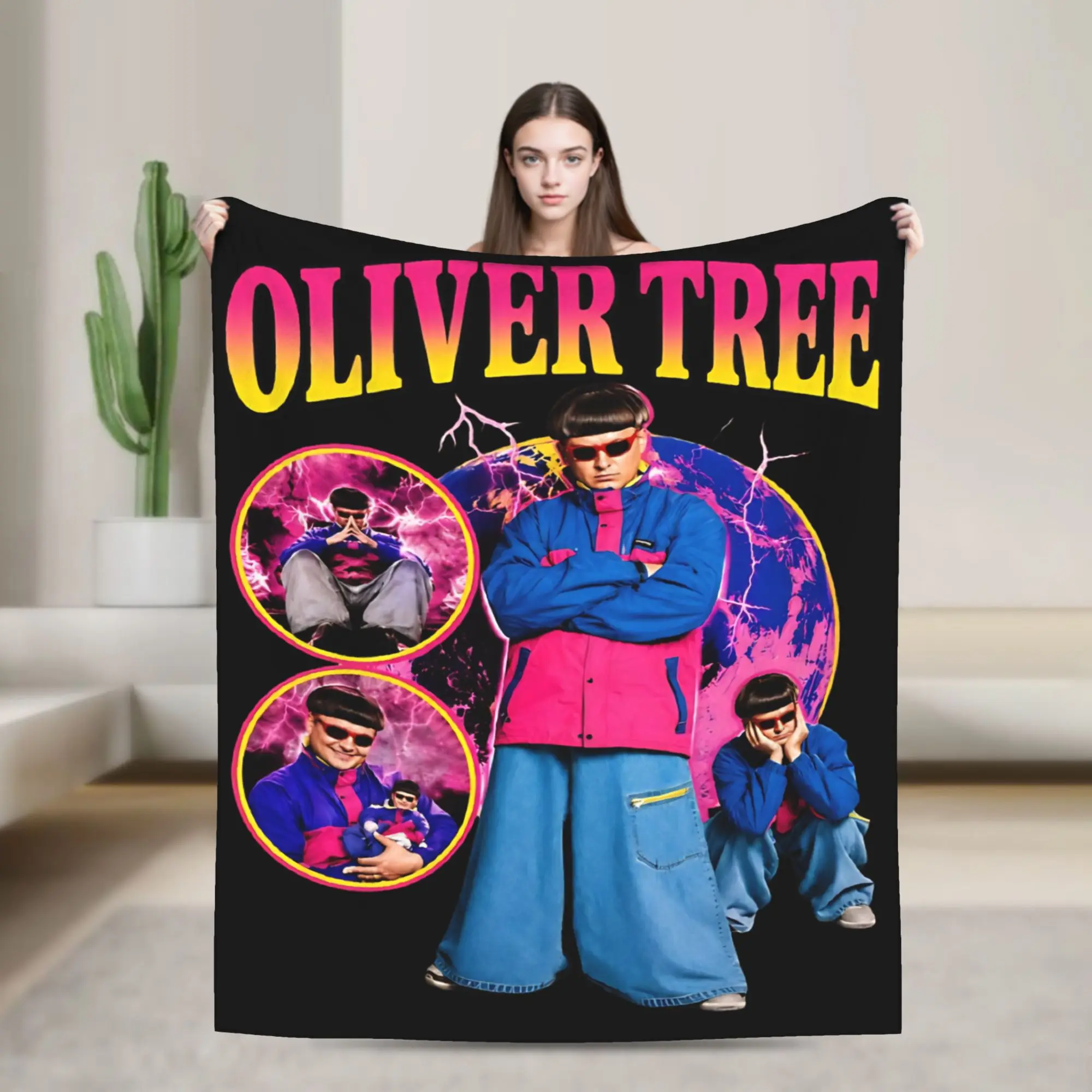 Oliver Tree Rest In Peace 1993 to 2026 Memorial Blankets Coral Fleece Plush Decoration Multifunction Throw Blanket Car Quilt