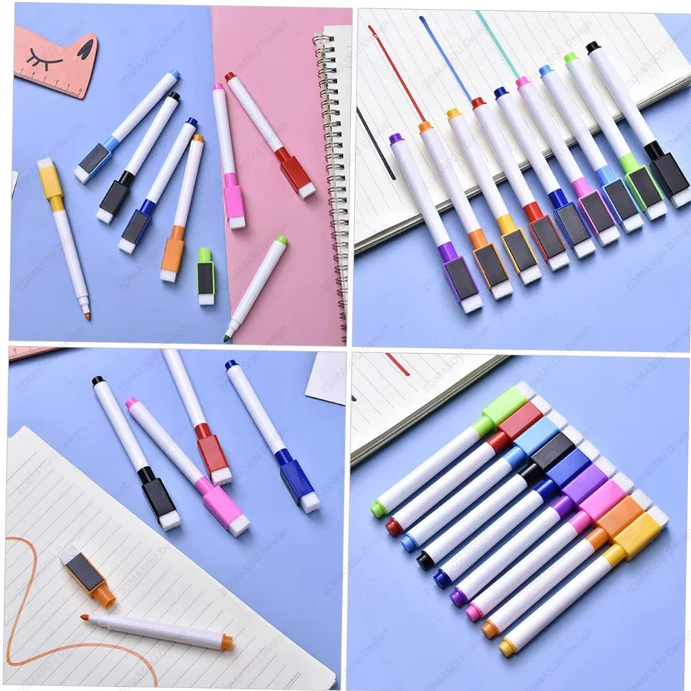 1–48 Stück magnetischer löschbarer Whiteboard-Stift, Farboptionen, Nummerierung, Schreibwaren, Büro, Lehrmittel für Tafel, Studenten, Notizen – Detail 10