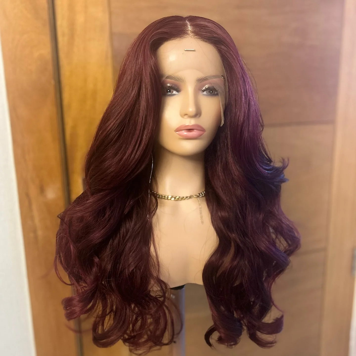 

Синтетический парик 99J Wine Burgundy Blonde Body Wave без клея, длинный, 26 дюймов, с кружевной передней частью 13x4, для чернокожих женщин, легко надеваемый, с эффектом объема на макушке