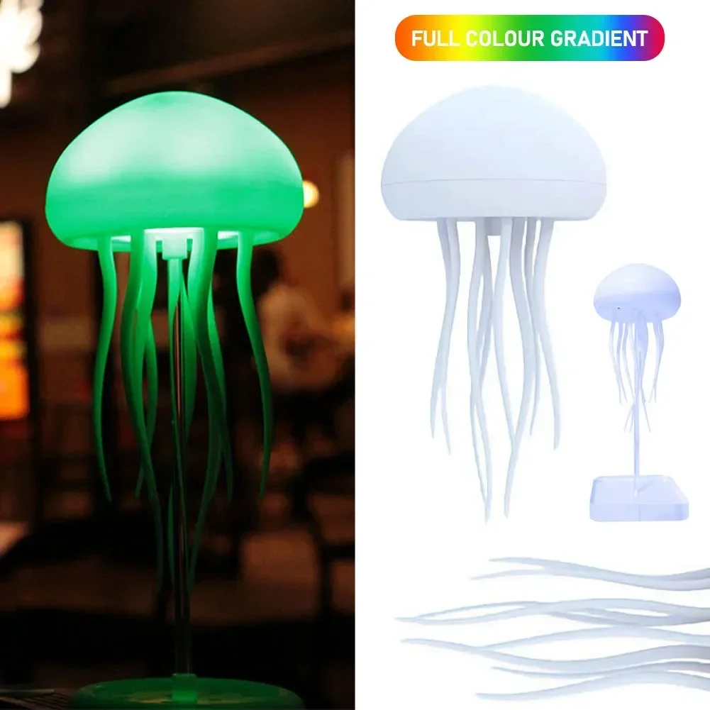 Rechanging Table Night Light Color Changing Atmosphere Light Birthday Christmas Gift Voice Control Dancing Jellyfish Lamp