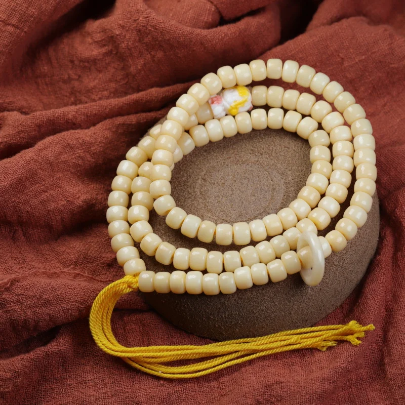 Natural Ox Beads Multi-Circle Bracelet Sweater Chain Imitation Fragrance Jadified High Density Ox Bone Factory