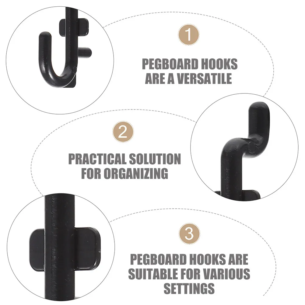 30Pcs Pegboard Tool Hooks Compact Space Saving Organizer for Drills Pliers Hair Dryers Garage Shop Home Workshop Accessories - view 5