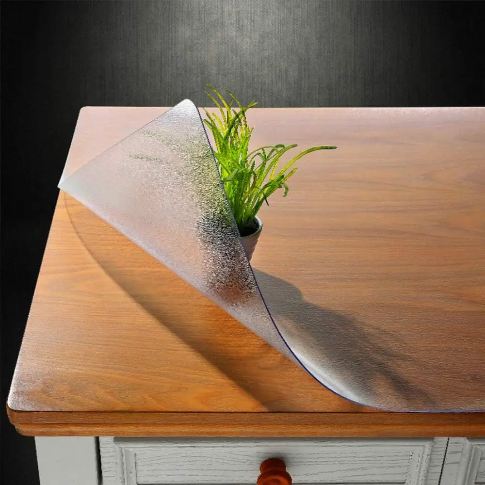 

Custom Multi-Size 1.5Mm Thi Frosted Pvc Table Cover Protector - 30 X 48 H Dining Room Table Rectangular Vinyl Non-Slip Desk Pad