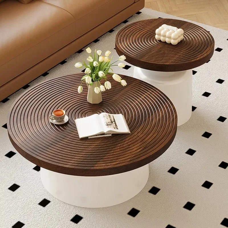 

Luxury Round Coffee Tables Modern European Style Living Room End Table Nordic Space Saving Mesa De Centro Furniture Home
