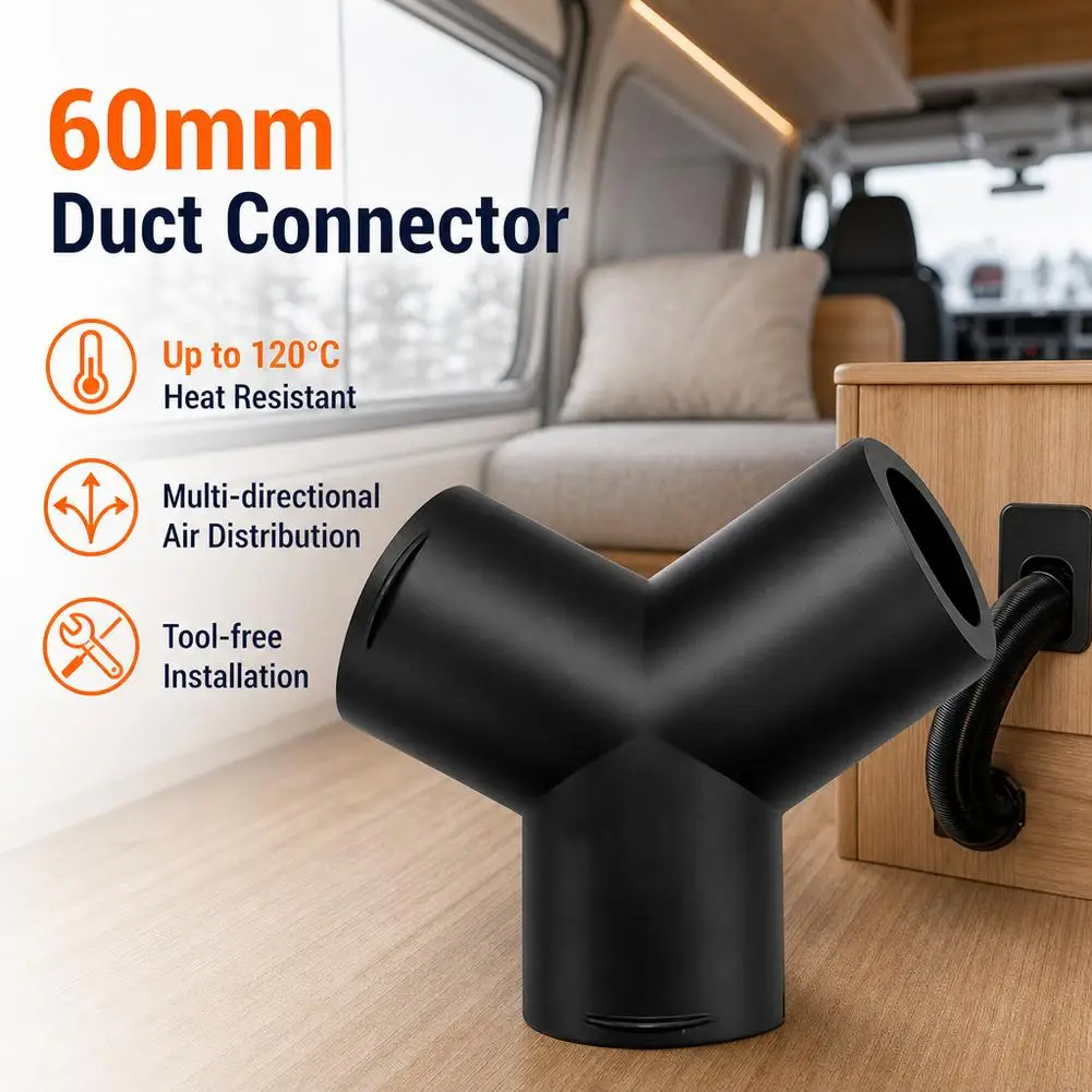 60mm Diameter 1/2M Length Air Diesel Heater Duct Pipe Tube Hose Outlet Exhaust Joiner Connector for Webasto Eberspaecher