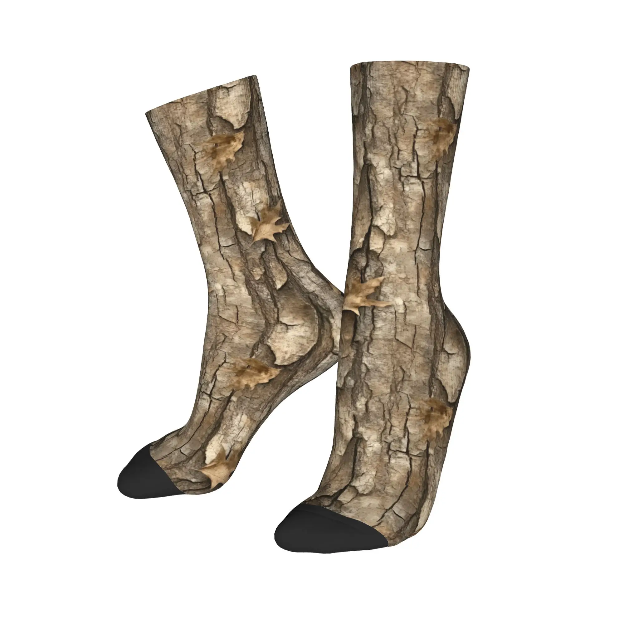 

Мужские и женские носки с камуфляжной текстурой дерева на заказ, крутые носки унисекс с 3D принтом, натуральные классические носки