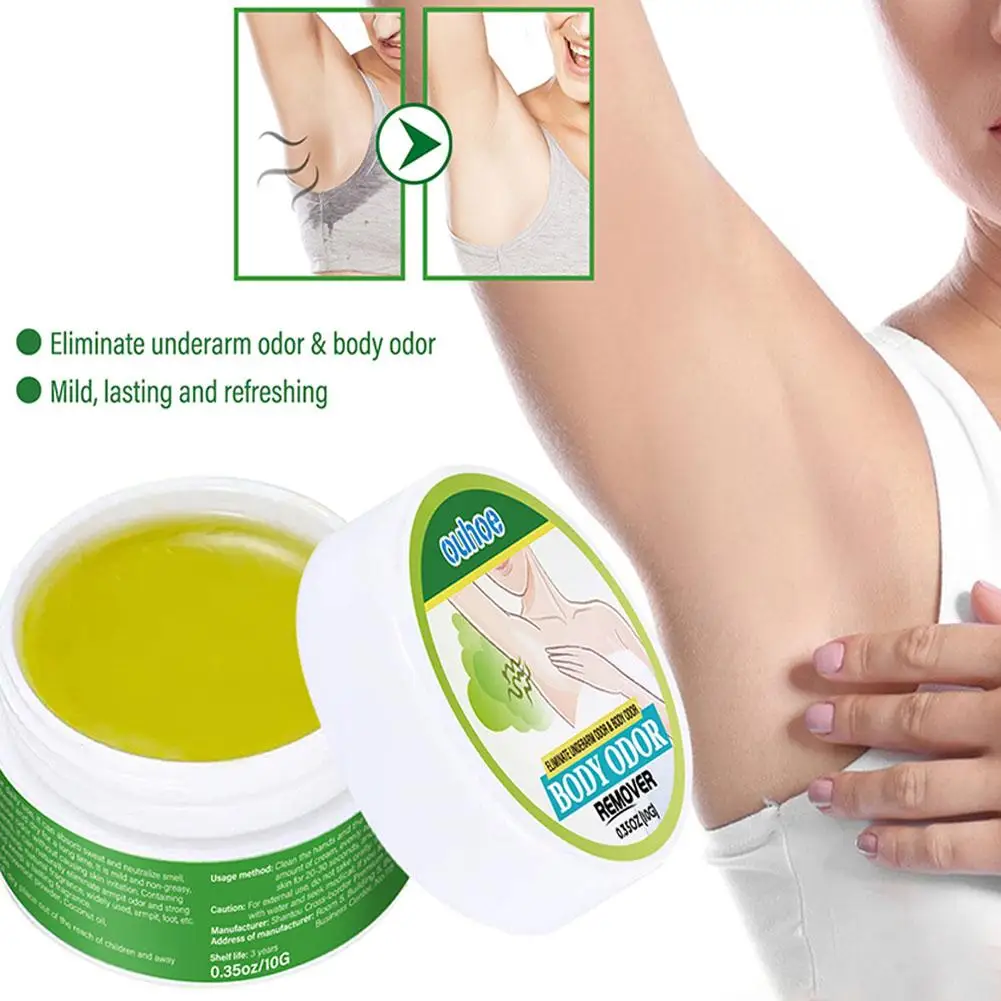 10/20g creme de odor de axilas para limpeza corporal e axilas desodorizante e creme de cuidados anti-suor corporal