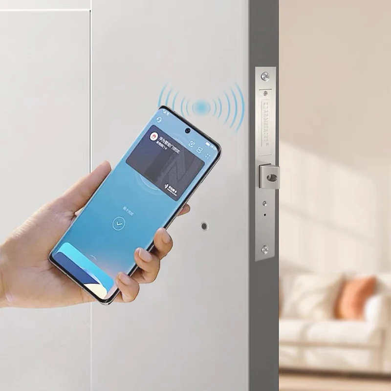 Customized Card Keyless Cylinder Indoor Deadbolt With Keys Household Sliding Hidden Home Electrical Invisible Door HardwareL ock