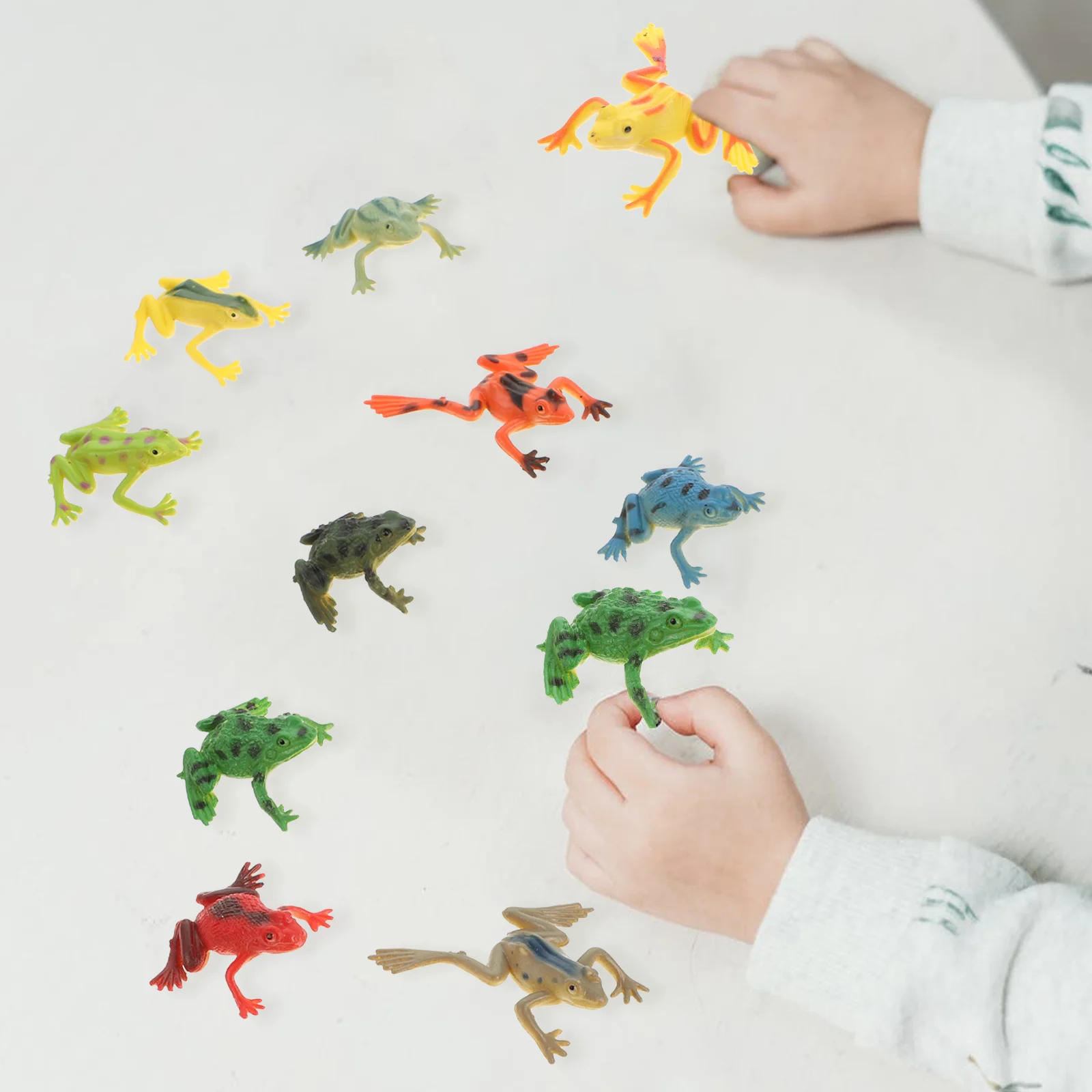 12 Pcs Kids Frog Toys Eradicate Lovely Toads Plaything Educational Child For Children’s