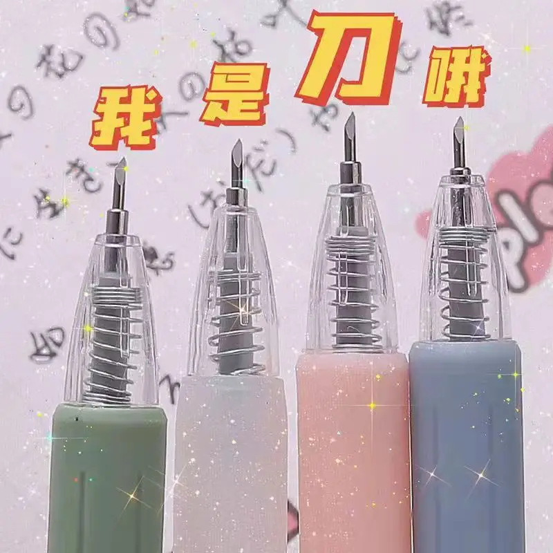 1pc Kawaii Art Utility Knife Pen Knife Stickers Scrapbooking Cutting Tool Express Box Knife School Supplies DIY Craft Supplies
