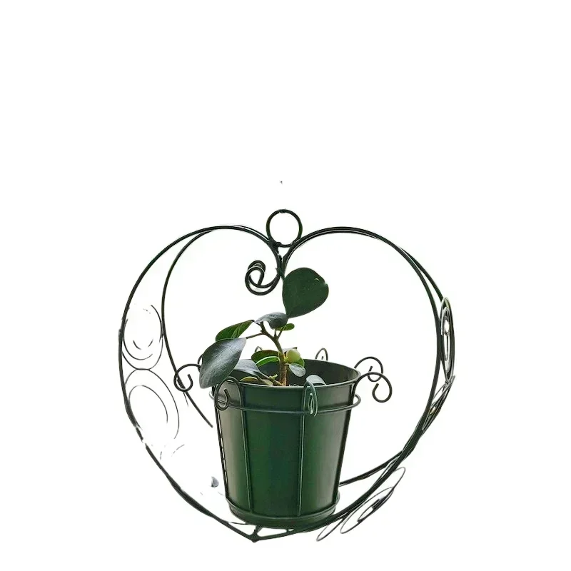 

Wrought iron hanging basket flower pot hanging iron chain hook swing hanging potted plant flower green plant storage