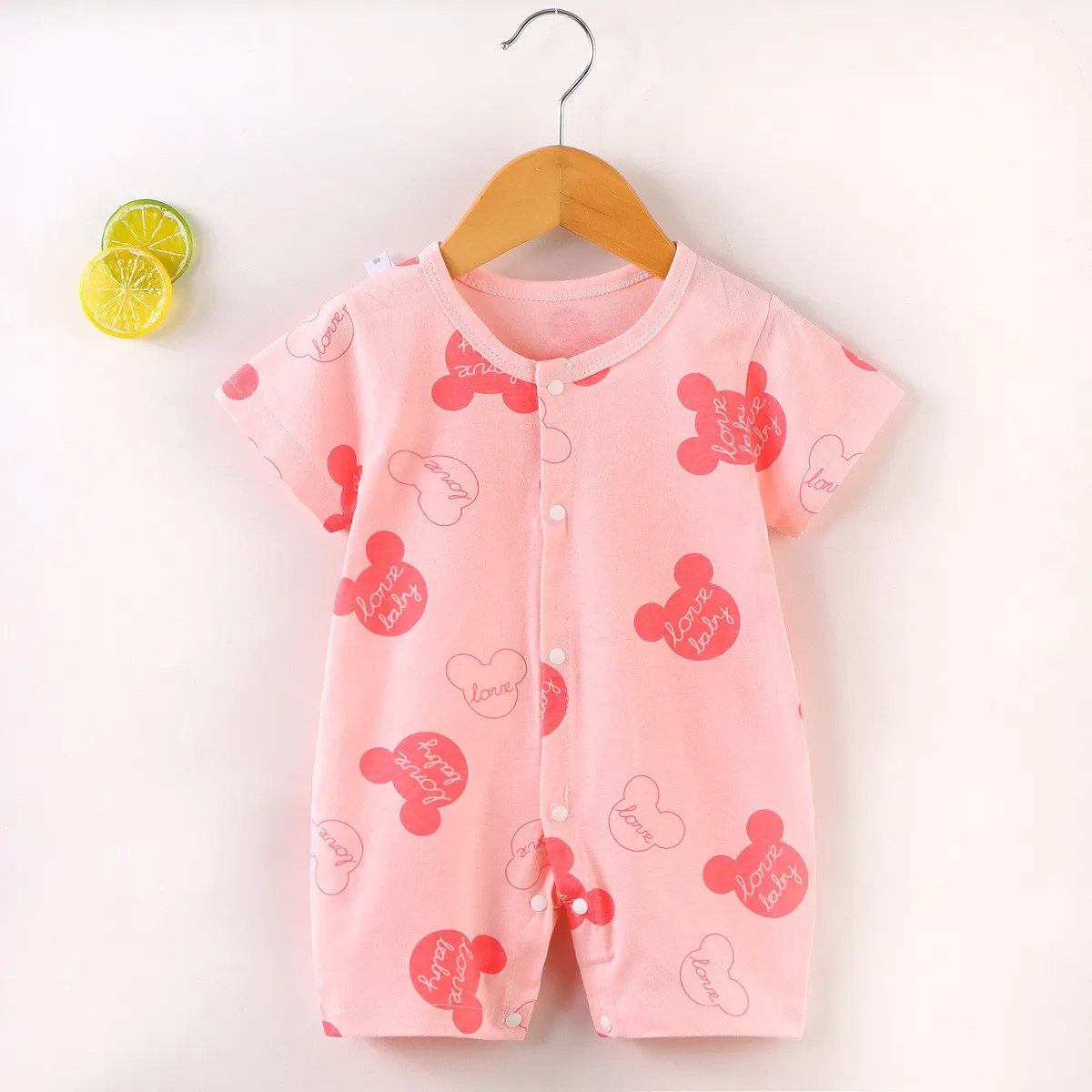 Cartoon Mickey Cute Baby Romper Summer Clothing Toddler Short Sleeved Climb Clothes Jumpsuit Infant Costume Newborn Bodysuits