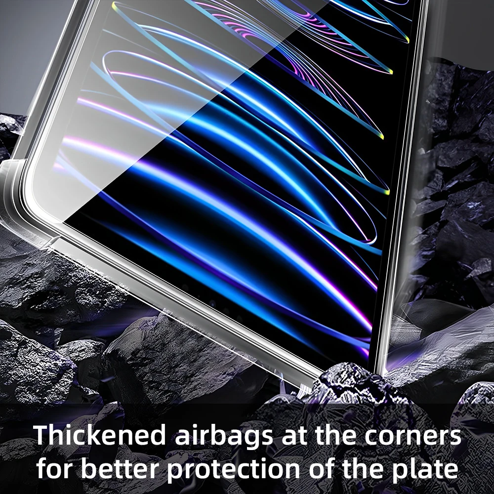 Funda transparente de silicona TPU para iPad Air 11 2024 Pro 11/13 pulgadas M4 para iPad 10/9/8/7/6/5 Gen Air 4/5th 10,9 3.rd 10,5 Mini 6