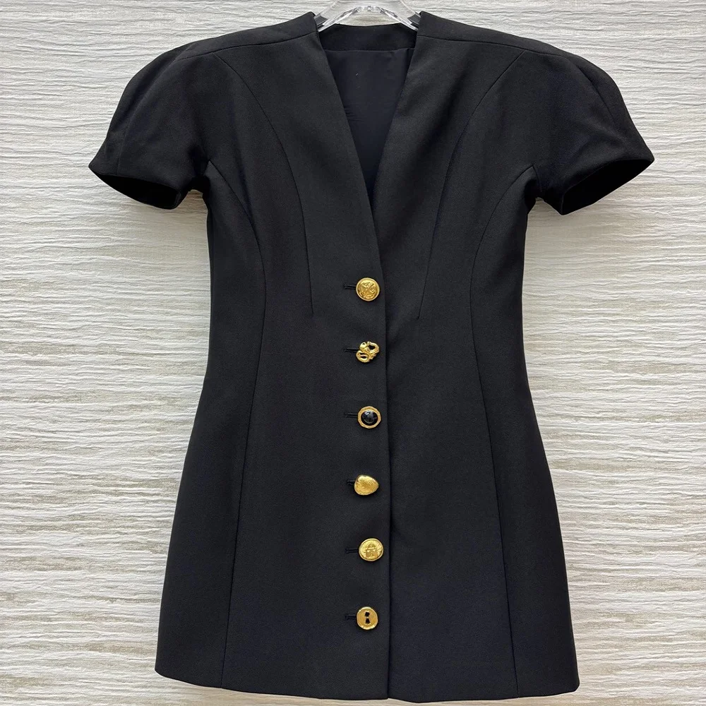 2025 여름 여성 우아한 드레스 새틴 메탈 버클 코르셋 브이넥 여성 스커트 Y2K 신상 고품질 바디콘 스커트 브라